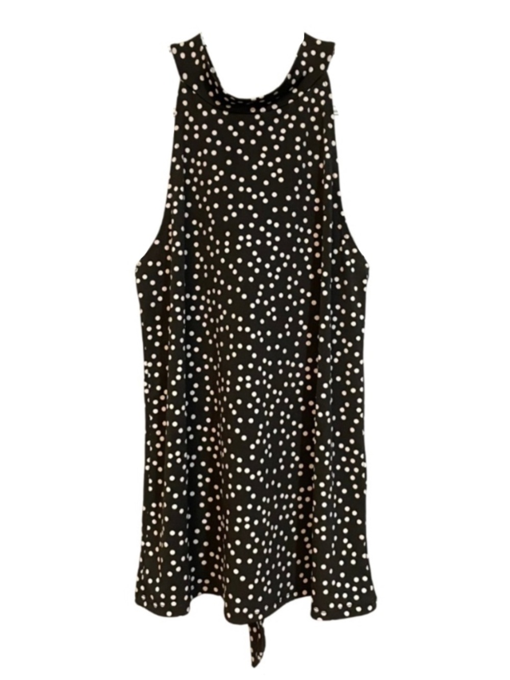 Banana Republic Brown & Cream Polka Dot Halter Tie Back Tank – Small EUC